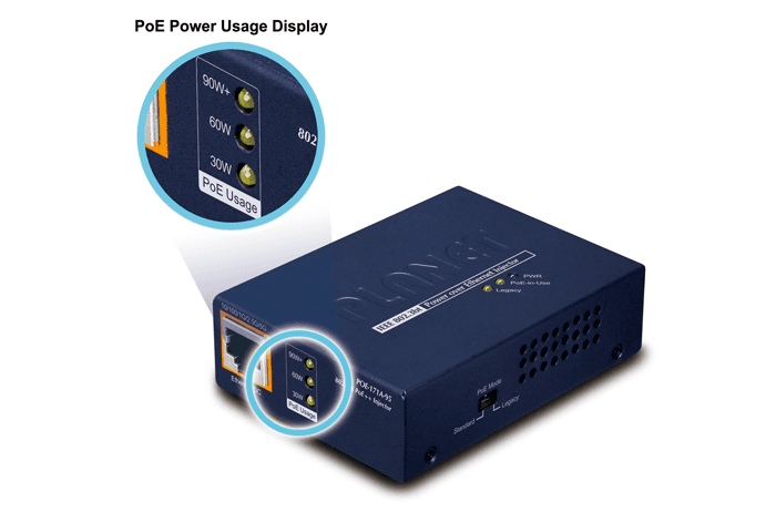 POE-171A-95 — Single-Port Multi-Gigabit 802.3bt PoE++ Injector (95 Watts), vista 7