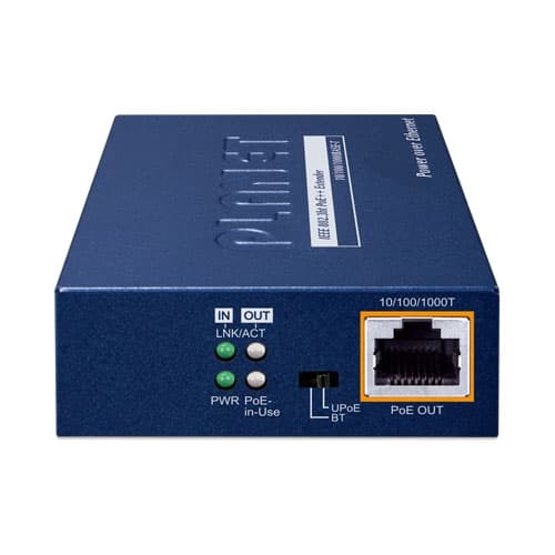 POE-E301 — 1-Port 802.3bt to 1-Port 802.3bt Gigabit PoE++ Extender, vista 2