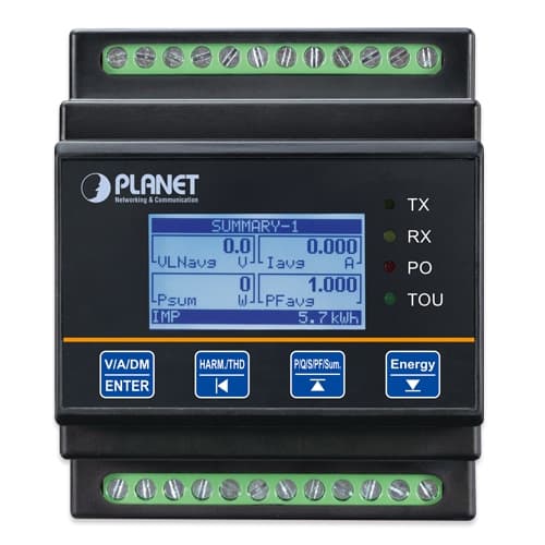 SPM-D01-R / SPM-D01-M — DIN-rail Single-circuit Modbus Smart Power Meter, vista 2