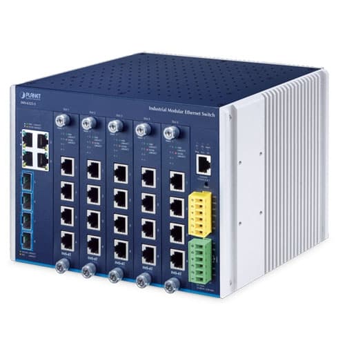 IMS-6325-5 — Industrial Layer 3 5-Slot Modular Managed Ethernet Switch, vista 4
