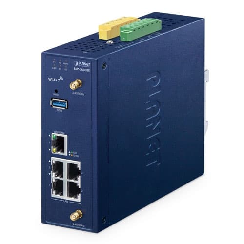 IAP-3600BE — Industrial Dual Band 802.11be 3600Mbps Wireless Access Point with 5 10/100/1000T LAN Ports, vista 2