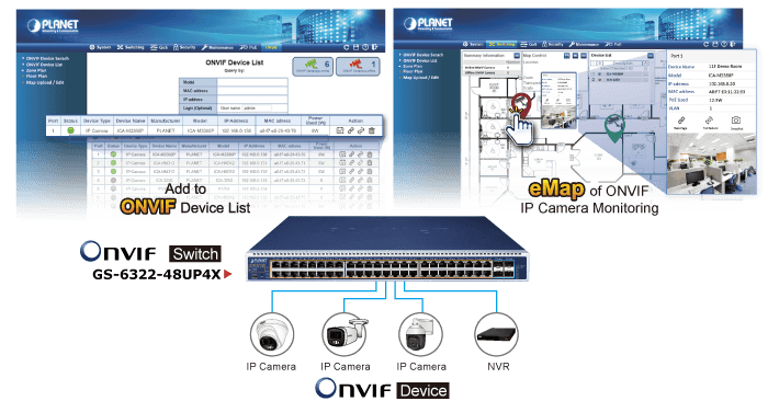 GS-6322-48UP4X — L3 48-Port 10/100/1000T 802.3bt PoE + 4-Port 10G SFP+ Managed Switch with dual modular power supply slots, vista 13