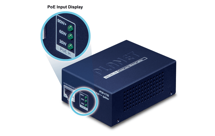 POE-173S — Single-Port 10/100/1000Mbps 802.3bt PoE++ Splitter, vista 7