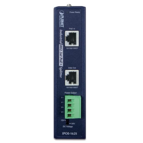 IPOE-162S — Industrial IEEE 802.3at Gigabit High Power over Ethernet Splitter, vista 2