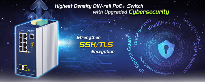 IGS-10020PT — Industrial 8-port 10/100/1000T 802.3at PoE + 2-port 1G/2.5G SFP Managed Switch, vista 5