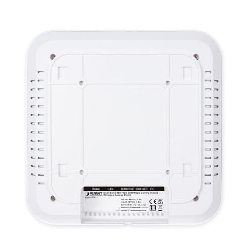 WDAP-C3000AX — Dual Band 802.11ax 3000Mbps Ceiling-mount Wireless Access Point w/802.3at PoE+ and 2 10/100/1000T LAN Ports, vista 6