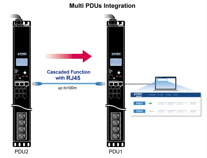 IPM-16230 — Vertical IP-based 16-port Switched Power Manager with 2 Cascaded Ports, vista 11