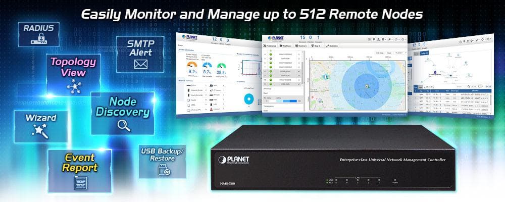 NMS-500 — Enterprise-class Universal Network Management Controller, vista 5