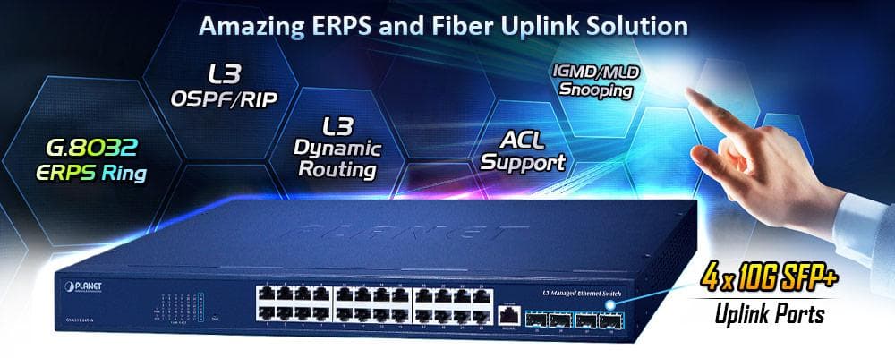GS-6311-24T4X — L3 24-Port 10/100/1000T + 4-Port 10G SFP+ Managed Ethernet Switch, vista 4