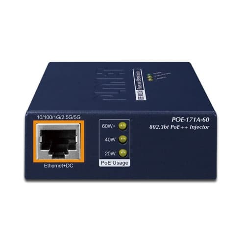 POE-171A-60 — Single-Port Multi-Gigabit 802.3bt PoE++ Injector (60 Watts), vista 3