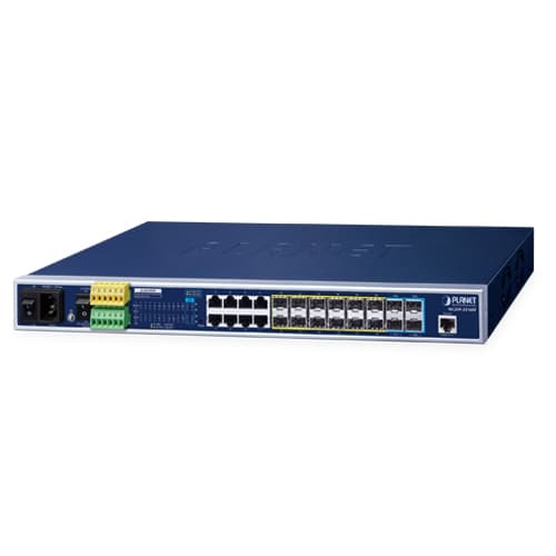 MGSW-24160F — L2+ 8-Port 10/100/1000T + 12-Port 100/1000X SFP + 4-Port 10G SFP+ Managed Metro Ethernet Switch