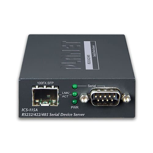 ICS-115A — RS232/RS422/RS485 Serial Device Server with 1-Port 100BASE-FX SFP, vista 2