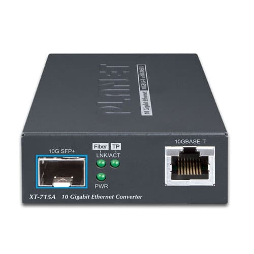 XT-715A — 10GBASE-T to 10GBASE-X SFP+ Media Converter, vista 2