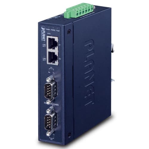 ICS-2200T — Industrial 2-Port RS232/RS422/RS485 Serial Device Server
