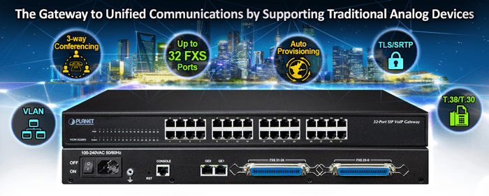 VGW-3220FS — 32-Port SIP VoIP Gateway (32 FXS), vista 4