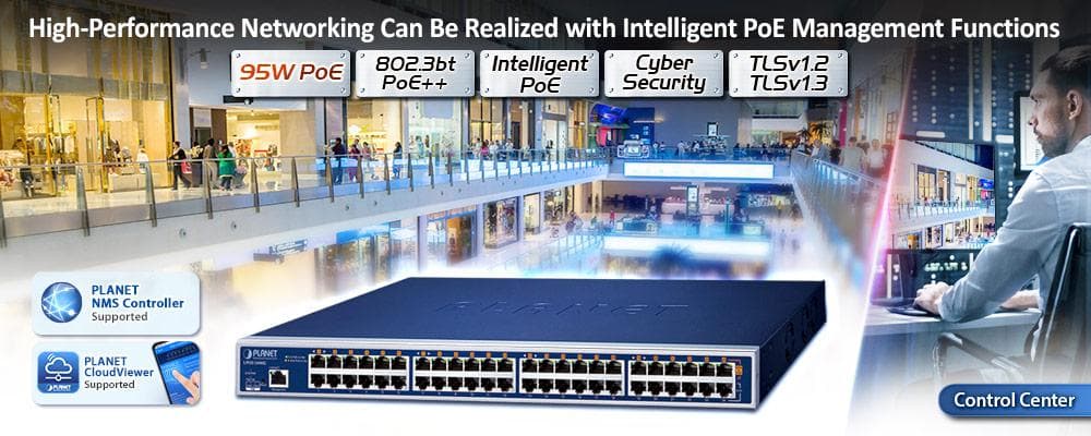 UPOE-2400G — 24-Port Gigabit 802.3bt PoE++ Managed Injector Hub (800 watts), vista 4