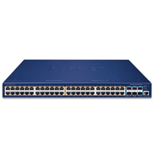 SGS-6310-48P6XR — L3 48-Port 10/100/1000T 802.3at PoE + 6-Port 10G SFP+ Stackable Managed Switch with 55V DC Redundant Power, vista 2