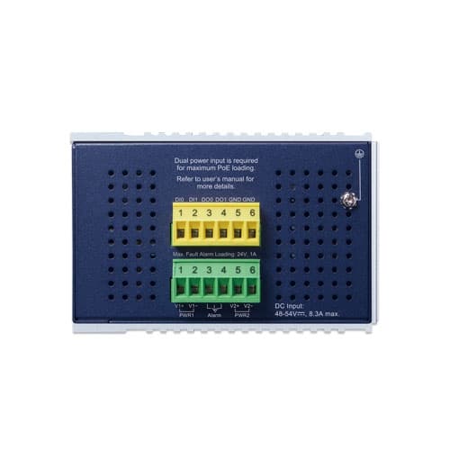 IGS-5225-4UP1T2S — Industrial L2+ 4-Port 10/100/1000T 802.3bt PoE + 1-Port 10/100/1000T + 2-Port 1G/2.5G SFP Managed Ethernet Switch, vista 3