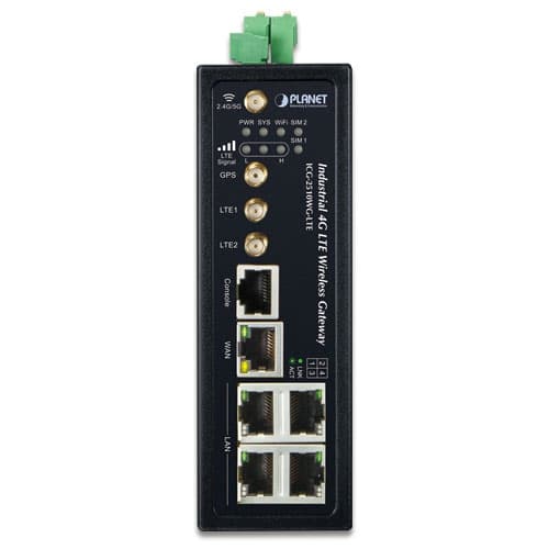 ICG-2510WG-LTE — Industrial 4G LTE Cellular Wireless Gateway with 5-Port 10/100/1000T, vista 2