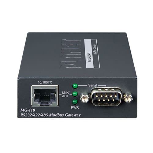 MG-110 — 1-port RS232/422/485 Modbus Gateway, vista 2