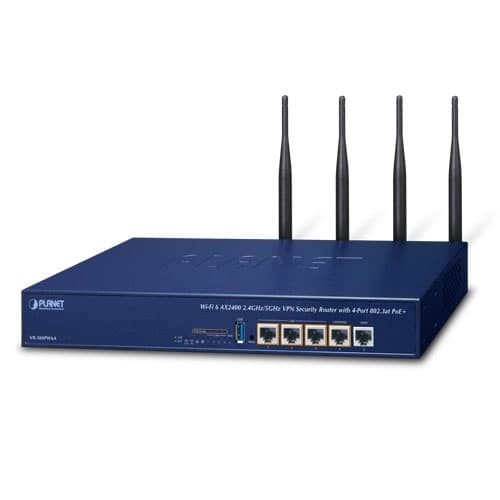 VR-300PW6A — Wi-Fi 6 AX2400 2.4GHz/5GHz VPN Security Router with 4-Port 802.3at PoE+