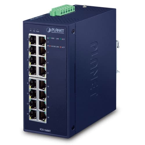IGS-1600T — Industrial 16-Port 10/100/1000T Ethernet Switch
