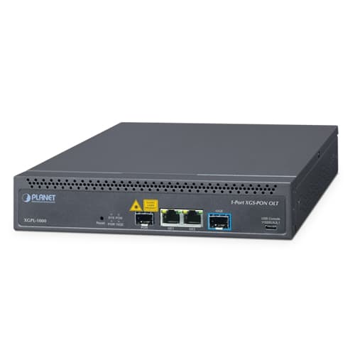 XGPL-1000 — 1-Port XGS-PON OLT with 2-Port 10/100/1000T + 1-Port 10G SFP+ and 1 AC + 1 DC