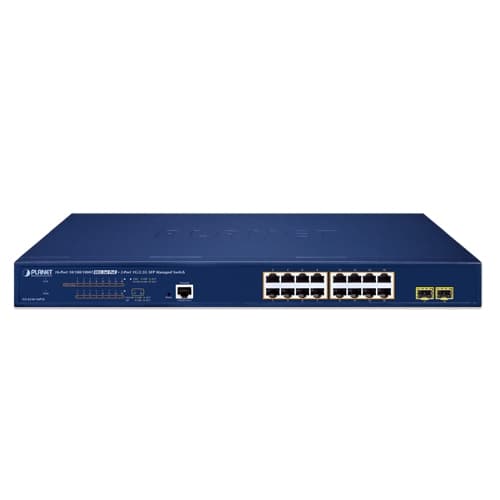 GS-4210-16P2S — 16-Port 10/100/1000T 802.3at PoE + 2-Port 1G/2.5G SFP Managed Switch, vista 2