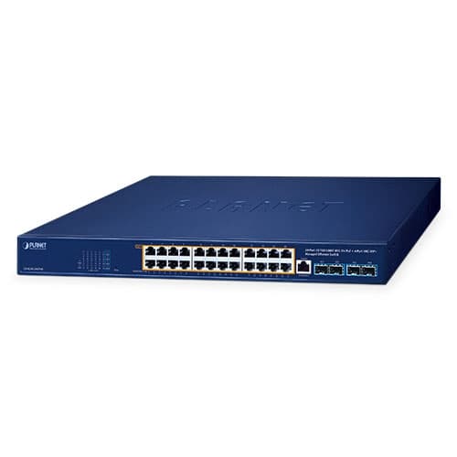 GS-4210-24UP4X — 24-Port 10/100/1000T 802.3bt PoE + 4-Port 10G SFP+ Managed Ethernet Switch