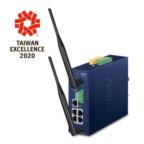 IVR-300W — Industrial 5-Port 10/100/1000T + 802.11ax Wi-Fi VPN Security Gateway
