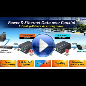 VC-203PT — PoE over Coaxial Extender – Transmitter, vista 2