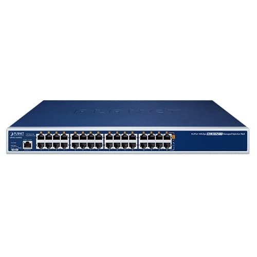 UPOE-1600XG — 16-Port 10Gbps 802.3bt PoE++ Managed Injector Hub, vista 2