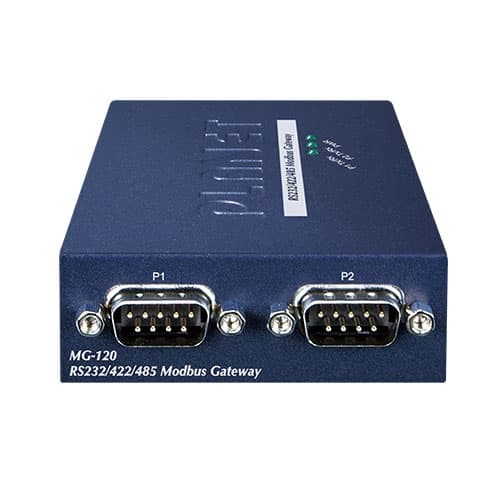 MG-120 — 2-port RS232/422/485 Modbus Gateway, vista 3