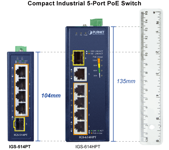 IGS-514PT — Compact Industrial 4-Port 10/100/1000T 802.3at PoE + 1-Port 100/1000X SFP Ethernet Switch, vista 7