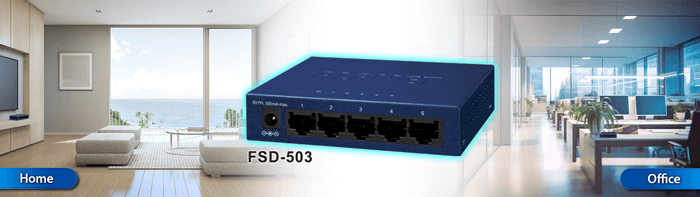 FSD-503 — 5-Port 10/100Mbps Fast Ethernet Switch, vista 4