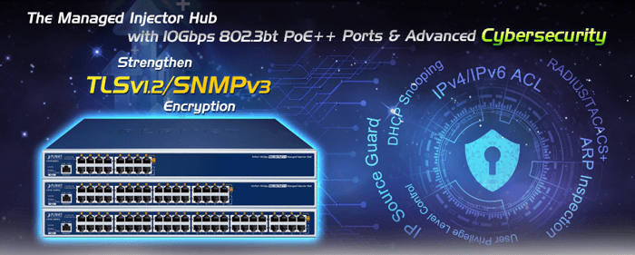 UPOE-800XG — 8-Port 10Gbps 802.3bt PoE++ Managed Injector Hub, vista 7