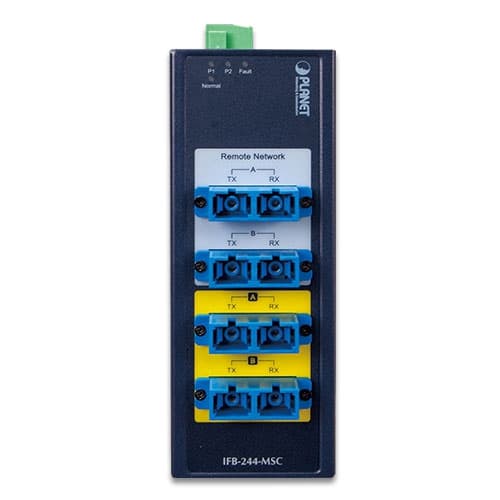 IFB-244 Series — Industrial 2-Channel Optical Fiber Bypass Switch, vista 8