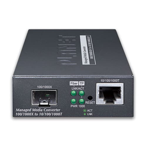 GT-915A — 10/100/1000BASE-T to 100/1000BASE-X SFP Managed Media Converter, vista 2