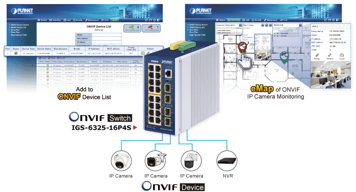 IGS-6325-16P4S — Industrial L3 16-Port 10/100/1000T 802.3at PoE + 4-Port 1G/2.5G SFP Managed Ethernet Switch, vista 6