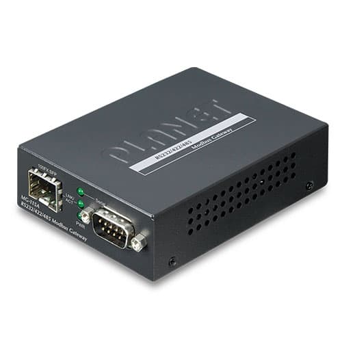 MG-115A — 1-port RS232/422/485 Modbus Gateway with 1-Port 100BASE-FX SFP