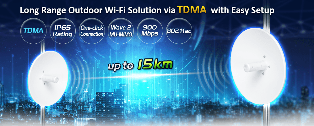 WBS-900AC — 5GHz 802.11ac 900Mbps TDMA Outdoor Long Range Wireless CPE, vista 5