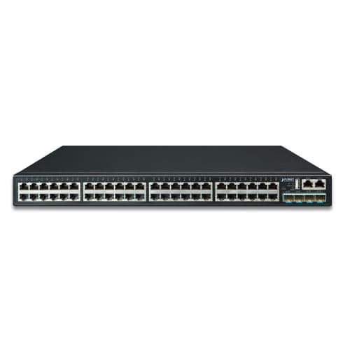 SGS-6341-48T4X — Layer 3 48-Port 10/100/1000T + 4-Port 10G SFP+ Stackable Managed Switch, vista 2