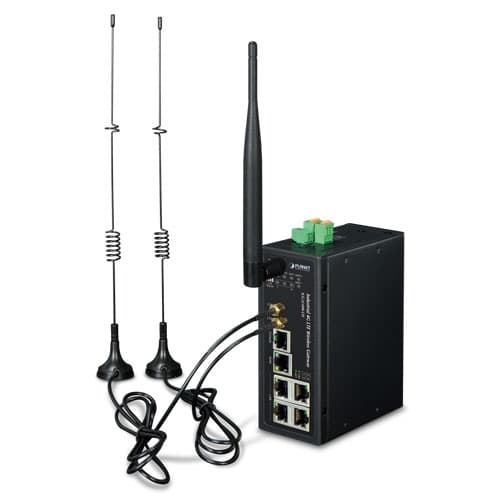 ICG-2510W-LTE — Industrial 4G LTE Cellular Wireless Gateway with 5-Port 10/100/1000T