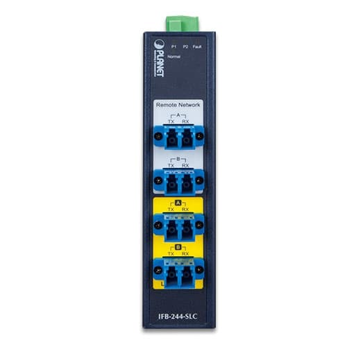 IFB-244 Series — Industrial 2-Channel Optical Fiber Bypass Switch, vista 2