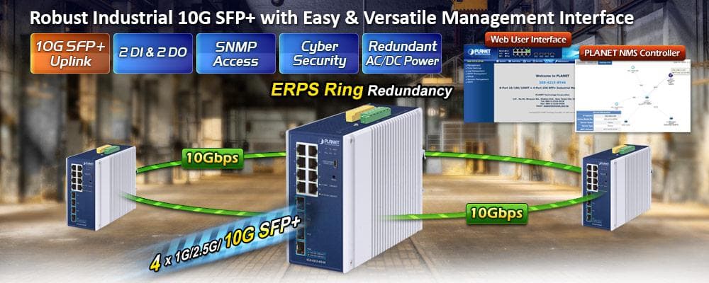 IGS-4215-8T4X — Industrial L2+ 8-Port 10/100/1000T + 4-Port 10G SFP+ Managed Ethernet Switch, vista 4