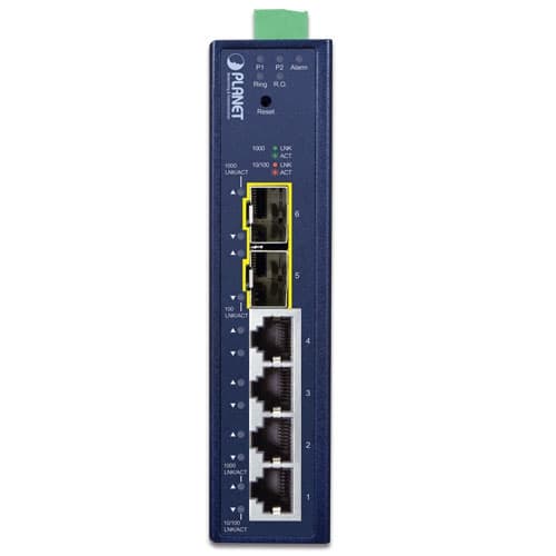 IGS-4215-4T2S — Industrial L2/L4 4-Port 10/100/1000T + 2-Port 100/1000X SFP Managed Switch, vista 2