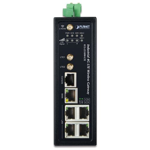 ICG-2510W-LTE — Industrial 4G LTE Cellular Wireless Gateway with 5-Port 10/100/1000T, vista 2