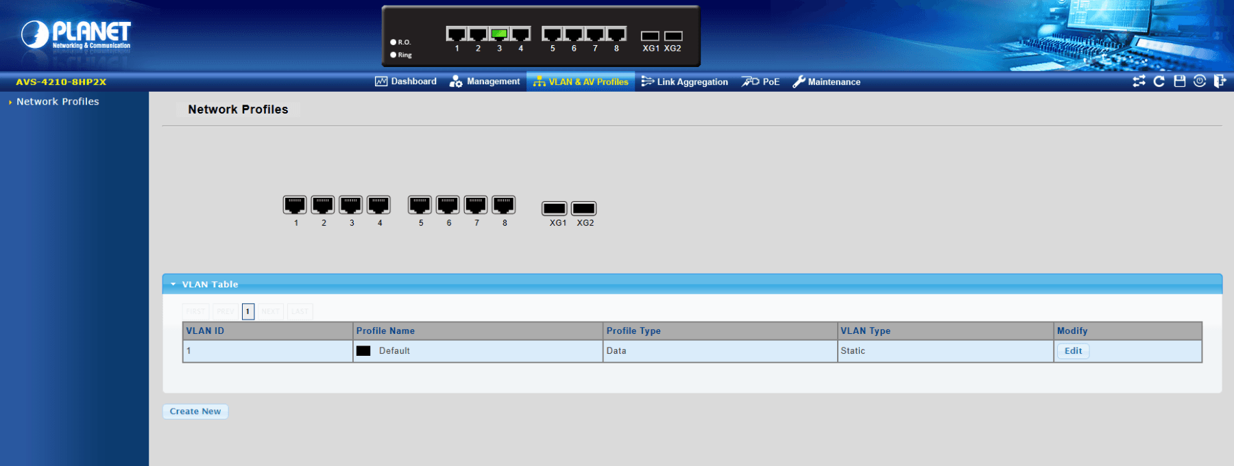 AVS-4210-8HP2X — L2+ 4-Port 10/100/1000T 802.3bt PoE + 4-Port 10/100/1000T 802.3at PoE + 2-Port 10G SFP+ Managed AV Switch, vista 7