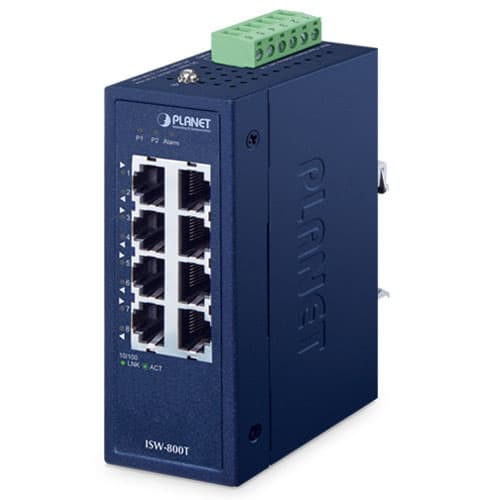 ISW-800T — Compact Industrial 8-Port 10/100TX Ethernet Switch