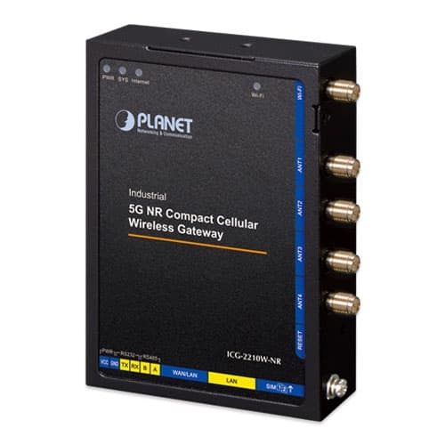 ICG-2210W-NR — Industrial 5G NR Compact Cellular Wireless Gateway with 2-Port 10/100/1000T, vista 2